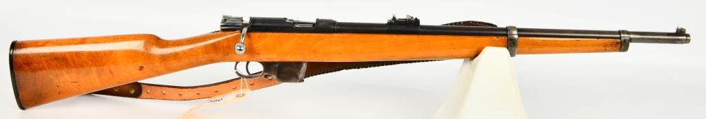 Spanish Destroyer Carbine chambered in 9mm Largo: Up Next We Have a Spanish Destroyer Carbine chambered in 9mm Largo/Bergman Made By Gaztanaga y Compania. These handy carbines were issued to guards and police and fed from a 6-round magazine. The rifl