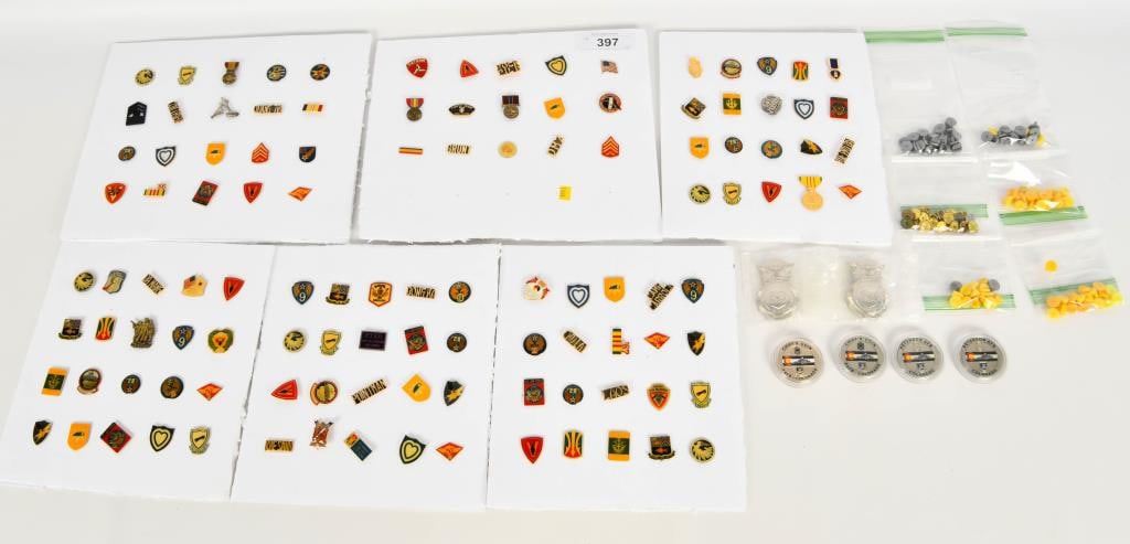 Large Lot of Military Push Pins: Hello bidders! Up for auction is a large lot of military push pins. These pins are perfect for enthusiasts, & collectors