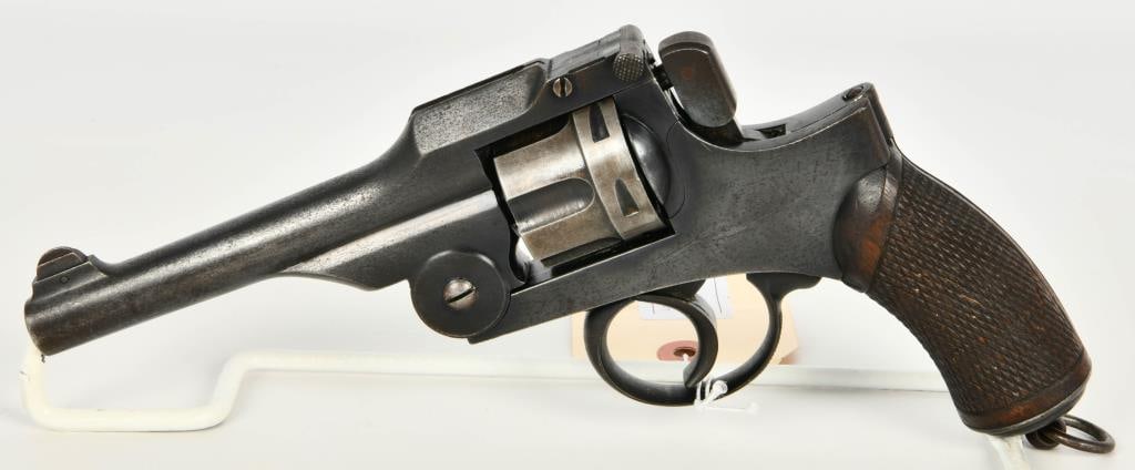 Japanese Type 26 Nambu Revolver 9X22R: Up Next We Have a Japanese Type 26 Nambu Revolver Chambered in 9X22R, No Arbor on Frame, Equipped With a Lanyard Ring, The Type 26 revolver design was completed in 1893 (Meiji 26), and the pistol was 