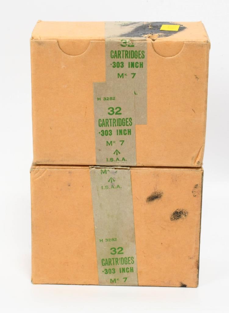 64 Rounds Of .303 Cordite Ammunition: Greetings, bidders! On auction are 64 rounds of .303 Cordite ammunition, preserved in their original boxes.