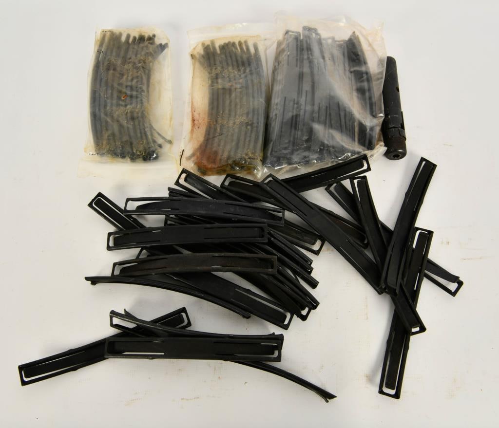 Lot of 64 SKS Metal Stripper Clips & Cleaning Kit: Up Next is a Lot of 64 SKS Metal 10 Round Stripper Clips & a Cleaning Kit for The Buttstock of Your SKS.