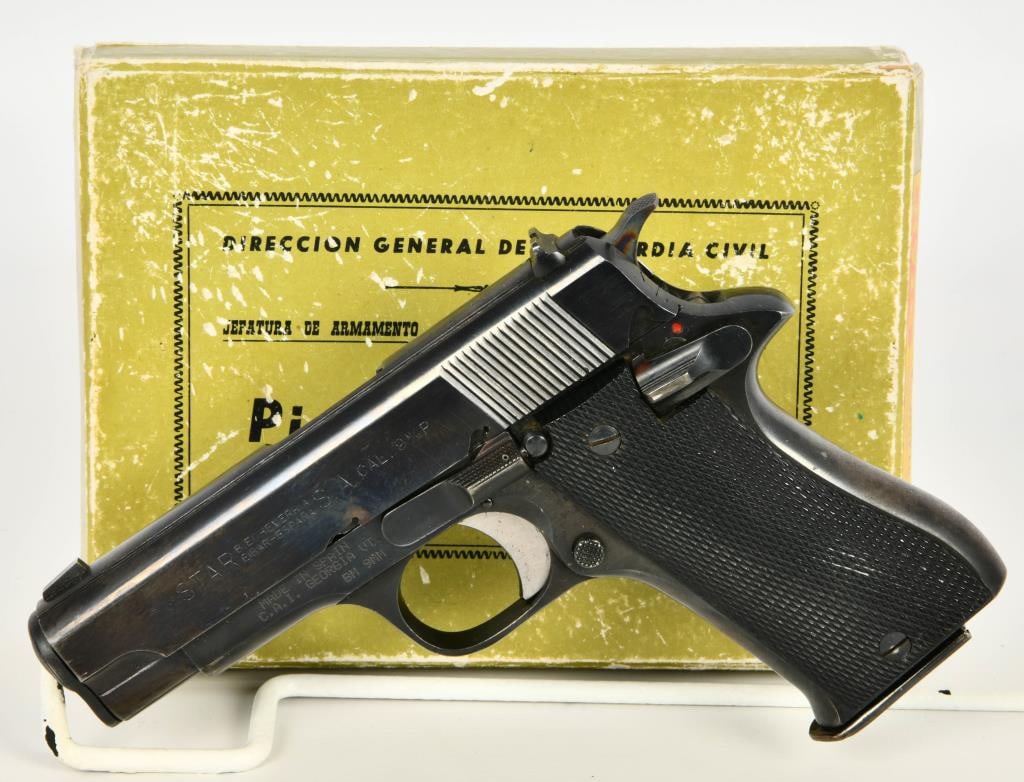 Star Model BM SA 9mm Semi-Auto Pistol W/ Box: Up next we have a Surplus import by CAI, This Star Model BM SA Semi-Auto Pistol is Chambered in 9MM and comes with One magazine in the factory box. More from the internet: The Star Model BM is a singl