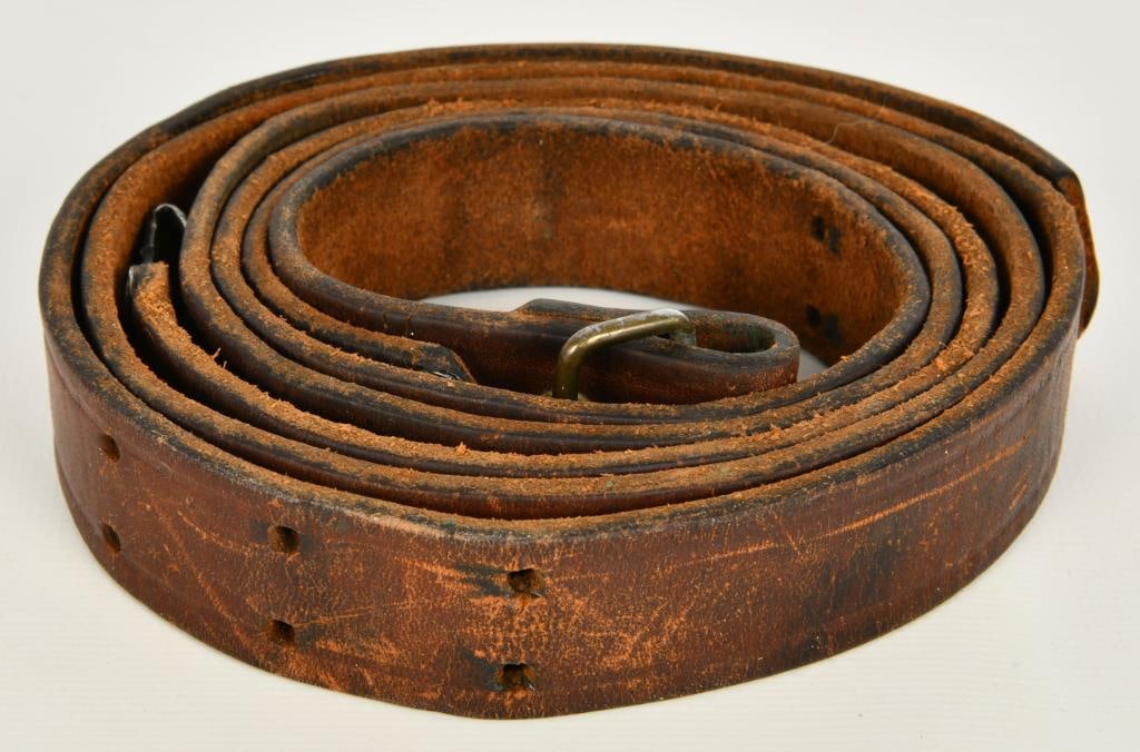 Original Leather M1 Garand Rifle Sling: Hello Bidders! Up for auction is an original leather M1 Garand rifle sling