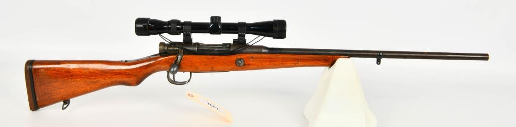 Arisaka Type 99 Sporter Toyo Kogyo 1939-1945: Up Next We Have a Arisaka Type 99 Sporter Rifle Made at the Toyo Kogyo Arsenal from 1939-1945. No Mum, 7.7 Jap Cartridge, in Vintage Sporterized Condition, and Topped WIth a Tasco 3-9X32 Scope, Not C&