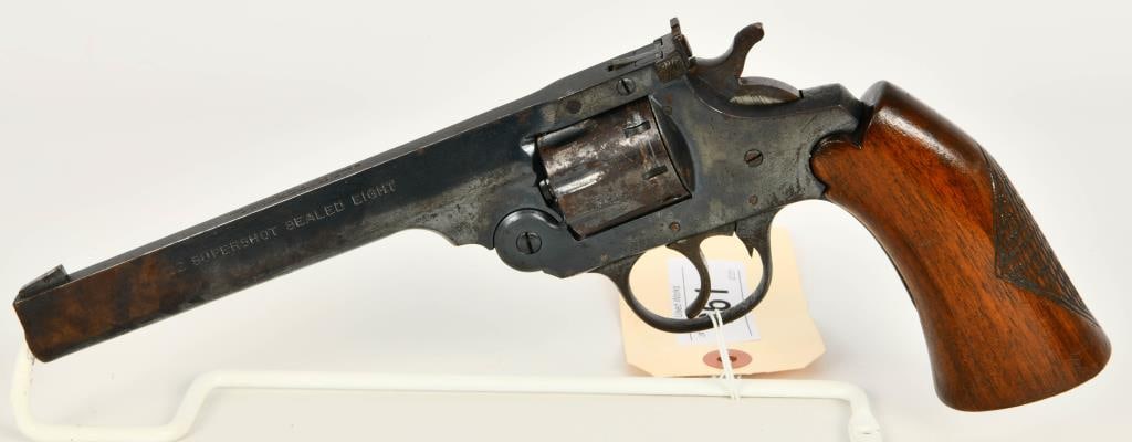 Iver Johnson 22 Supershot Sealed Eight .22 LR: Here we have an Old Iver Johnson Arms & Cycle Works 22 Supershot Sealed Eight, This is an 8 Shot Revolver That Appears in Good Functioning Condition, Barrel Measures 6", Original Checkered Wood Grip, 