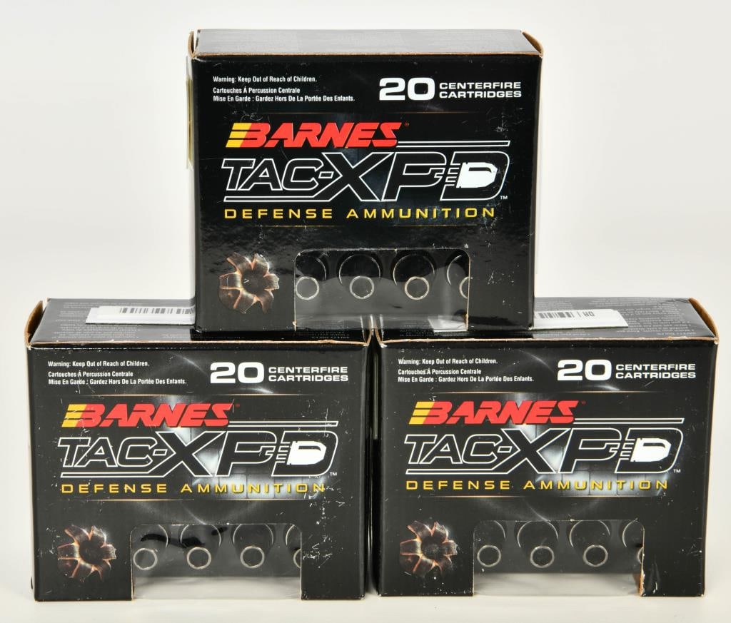 60 Rounds Of Barnes Tac-X PD 9mm+P Luger Ammo: For your consideration, we have 60 rounds of Barnes Tac-X PD 9mm+P Luger ammunition. This batch features 115 grain Tac-XPD defense rounds, known for their reliable performance and stopping power. Idea