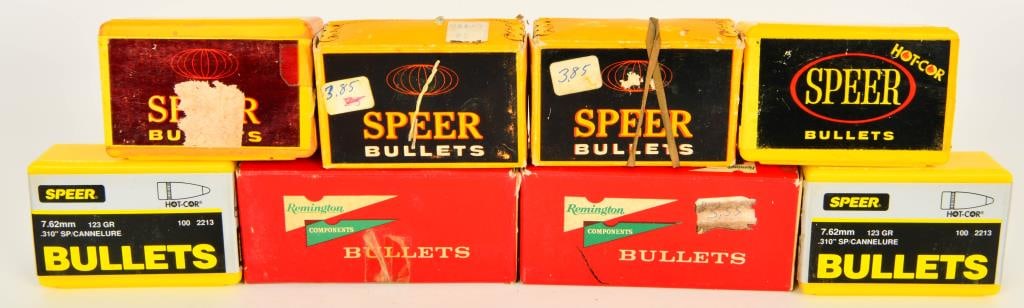 Large Lot of 7mm & 7.62mm Reloading Bullet Tips: Hello, reloading enthusiasts! Up for grabs is a large lot of 7mm and 7.62mm reloading bullet tips, available in various grain options: 123 grain, 175 grain, 145 grain, and 160 grain.