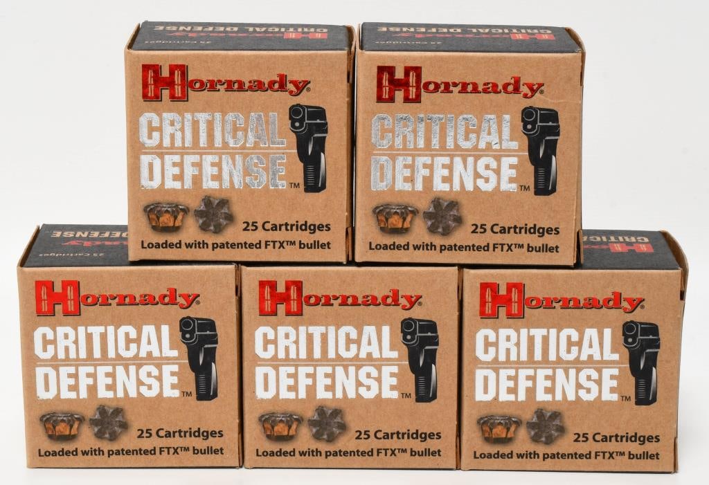 125 Rds Hornady Critical Defense .30 Carbine Ammo: Hello, auction enthusiasts! Up for bid are 125 rounds of Hornady Critical Defense .30 Carbine ammunition, featuring 110-grain FTX bullets with nickel-plated casings.