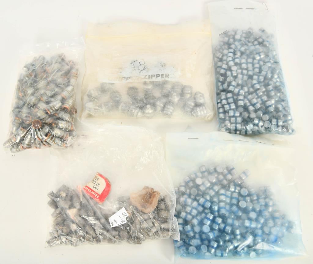 Large Lot of .32 Cal & 44 Cal Reloading Bullet: Tips; Hello, reloading enthusiasts! Heres your chance to grab a large lot of .32 Cal and .44 Cal reloading bullet tips. This extensive assortment is perfect for those looking to diversify their reload