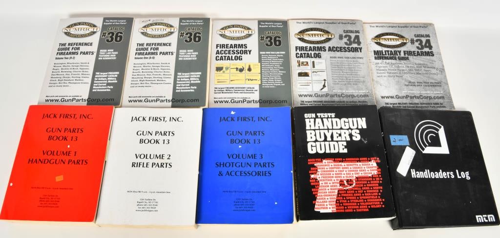 Numrich Gun Part Guides/Jacks First Inc Gun Parts: Minox B Camera with built in Exposure Meter comes in box, the all in one lot comes with various Gun Parts Books/Guides as listed; Numrich Catalog 36 The Reference GUid for Firearm Parts Volume 1 & 2 N