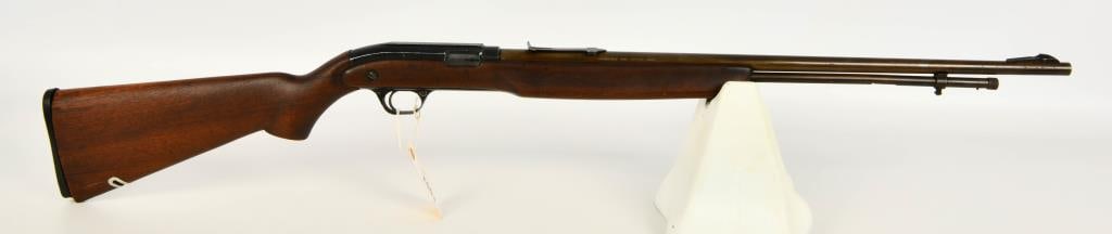 J.C. Higgins Model 30 Semi Auto Rifle .22 LR: Here is a Vintage J.C. Higgins Model 30 Semi Auto Rifle Chambered in .22 LR and Made For Sears Roebuck, This Model has the Retractible Sling built into the stock, But No Sling Present.