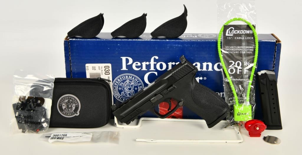 Smith & Wesson M&P9 C.O.R.E. Performance Center: Up Next We Have a Brand New Smith and Wesson M&P9 M2.0 C.O.R.E. Performance Center Semi Auto Handgun Chambered in 9mm, 4.25" Barrel, Comes WIth Two 17 Round Magazine, Ported Barrel and Slide, C.O.R.E 