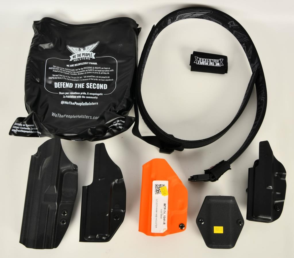 Lot of Various Tactical Polymer Holsters: Exciting lot for bidding! Up for auction is a collection of various tactical polymer holsters, including "We The People" holsters, CYA holsters, and more. Ideal for securely carrying your firearms, th