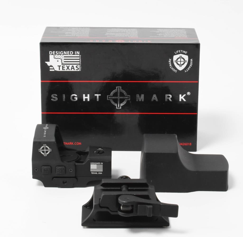 Sightmark Core Shot A-Spec LQD, Reflex Sight: Aluminum, Illuminated Reticle, Picatinny Mount, Black Finish For your avid shooters, who like to be out on the range, the Sightmark Core Shot A-Spec FMF Reflex Sight, stimulates precision accuracy and