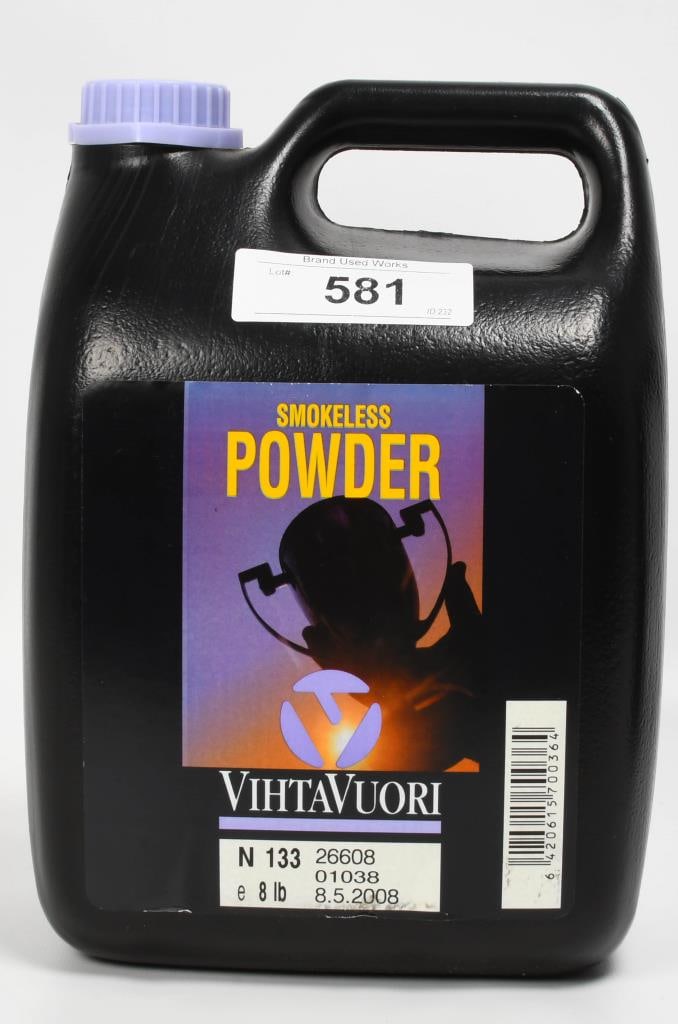 8 LBS Of Vihtavuori N133 Smokeless Gun Powder: Hello, auction enthusiasts! Up for bid is 8 lbs of Vihtavuori N133 Smokeless Gun Powder. This high-quality powder is known for its consistent performance and precision, making it ideal for a variety o