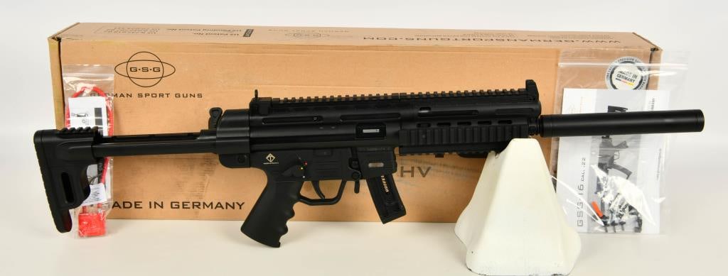 American Tactical Imports GSG-16 .22 LR: Up Next We Have a Brand New American Tactical Imports GSG-16 Semi Auto Rifle Chambered in .22 LR, 16.25" Barrel, Comes WIth One 10 Round Magazine, and in The Factory Box. Based off of the classic GSG