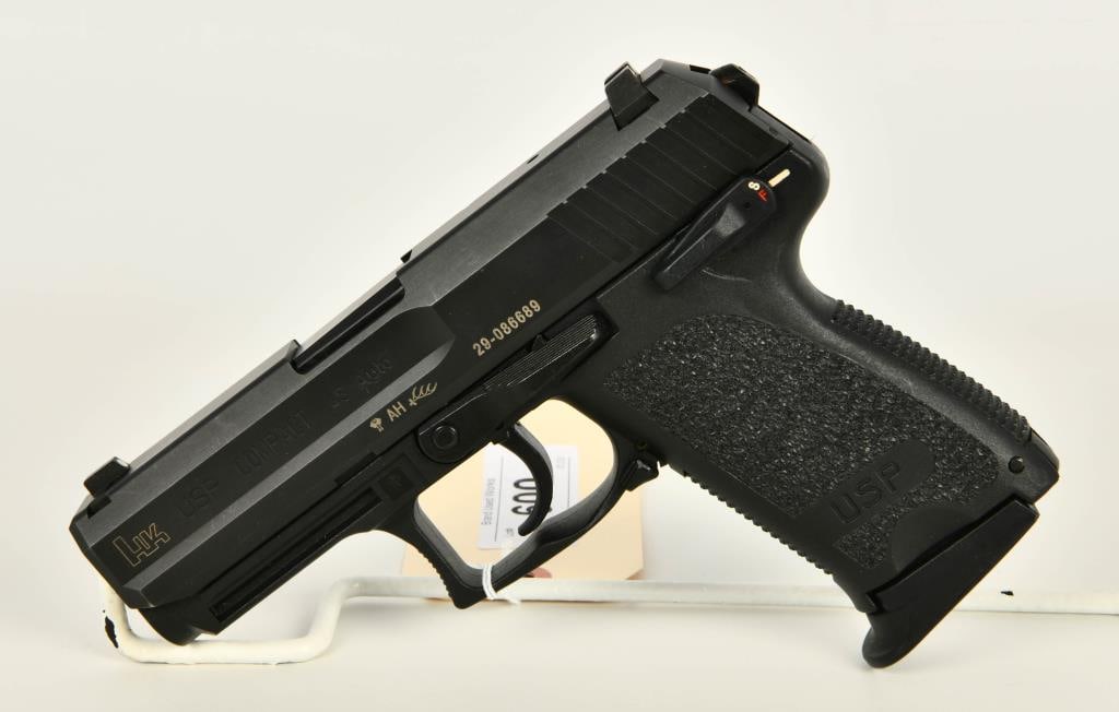 Heckler & Koch HK USP 45 Compact .45 ACP: Here we have a HK45 USP Compact Semi Auto Pistol that comes with One Magazine, Overall Appears in Excellent Pre-owned Condition. AH Date Code Dates to 2007. More from the internet below: Smaller in le