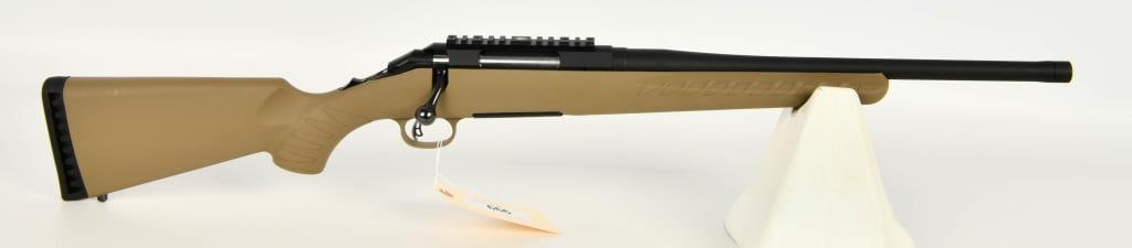 Ruger American Ranch Rifle .300 Blackout: Up Next We Have a Ruger American Ranch Rifle Chambered in .300 Blackout, 16.1" Threaded Barrel, Comes With One 5 Round Magazine, Flat Dark Earth Synthetic Stock, Topped WIth a Rail and Appears in Exce