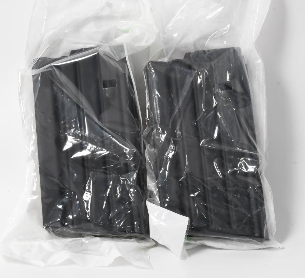 2 New In Package ASC 20 Round .308 Cal Magazines: Heads up, bidders! were offering two new in package ASC 20 round .308 caliber magazines. These stainless steel, black Marlube coated magazines are made in the USA for exceptional durability and reliab