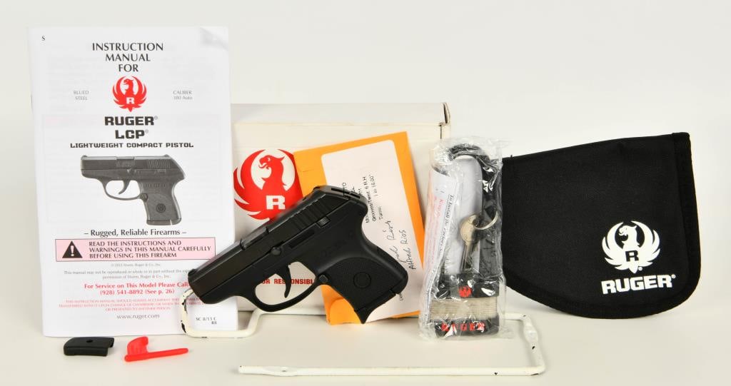Ruger LCP Semi Auto Pistol .380 ACP: Up Next We Have a Ruger LCP Semi Auto Pistol Chambered in .380 ACP, This Pistol Appears in Excellent Pre owned Condition. It Comes in The Factory Box With One Magazine, Lock, Paperwork, and Carry Case