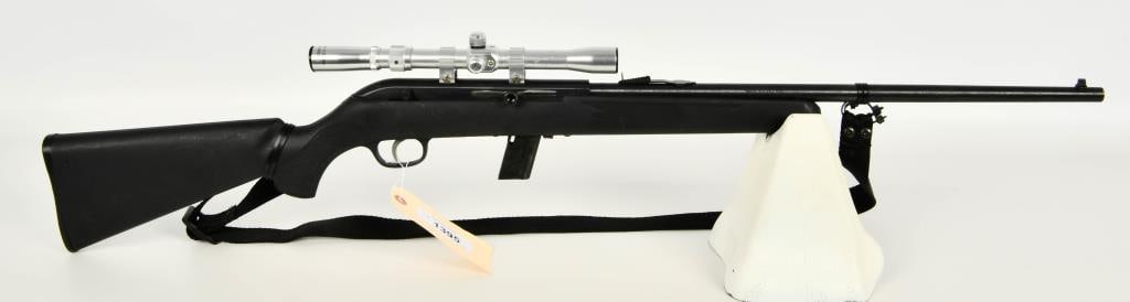 Savage Stevens Model 62 Semi Auto Rifle .22 LR: Here is a Savage Stevens Model 62 Semi Auto Rifle Chambered in .22 LR, Great one to work with the kids, Lightweight with the Synthetic Stock, and it Comes with One Magazine, Sling, and Topped WIth a B