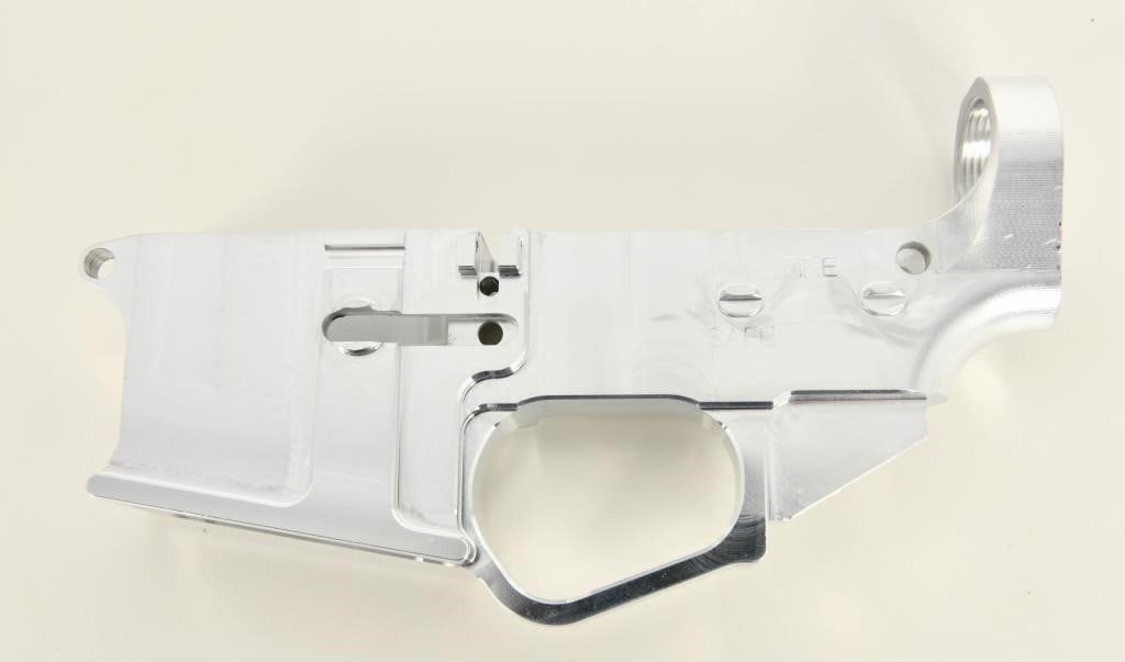 Wise Arms Billet 80% AR Lower Receiver Uncoated: Up Next We Have a Wise Arms LLC Billet 80% Lower Receiver. These are cut from 6061 Aluminum. Oversized built in trigger guard Fire Safe Engraved on both sides Rear takedown lug is pre milled No FFL re