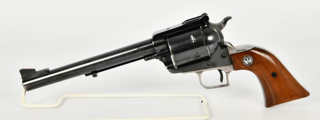 Ruger Old Model Super Blackhawk .44 Magnum 7 1/2": Up Next We Have a Ruger Old Model Super Blackhawk Revolver, Chambered in .44 Magnum, 7 1/2" Barrel, Adjustible Rear Sights, Overall Appears in Excellent Condition, Wrapped With Factory Smooth Wood Gri