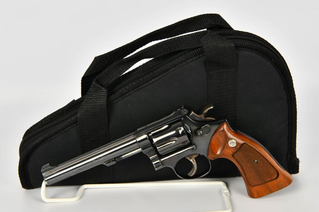 Smith & Wesson Model 17-3 Revolver .22 LR: Up Next We Have a Nice Smith & Wesson Model 17-3 K Frame Revolver Chambered in .22 LR, It Boasts a 5 3/4" Pinned Barrel, Reccessed, Fixed Front Sight, Micro Adjust Rear, Two Piece Checkered Walnut Gri