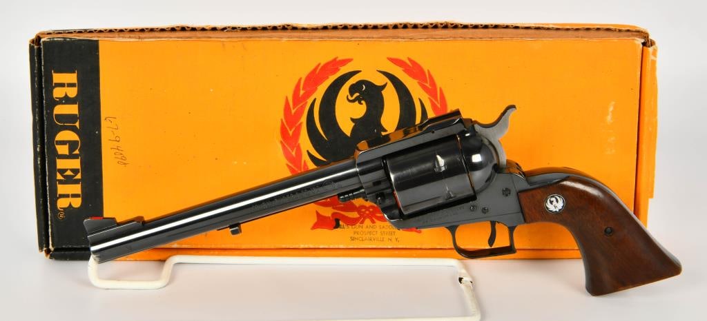 Ruger Old Model Super Blackhawk Revolver .44 Mag: Up Next is a Very Clean Ruger Old Model Super Blackhawk Revolver Chambered in .44 Magnum, Boasting a 7 1/2" Barrel, Wood Grips, and Comes in The Factory Box With Paperwork, Serial #80-30739. Appears i