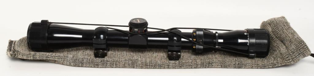 Tasco 3-9x32 Adjustable Zoom Riflescope: Matte Black Color, #629TR , Scope Appears In Overall Good Condition, Comes With Scope Lens Cover & Scope Ring Mounts