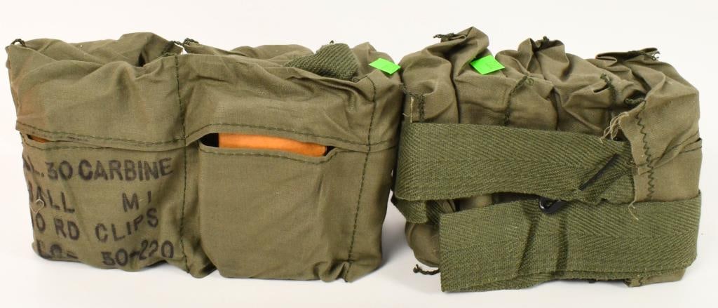 240 Rounds Of .30 Carbine On Clips W/ Bandolier: 240 Rounds Total On Stripper Clips, Comes In the Military Bandolier