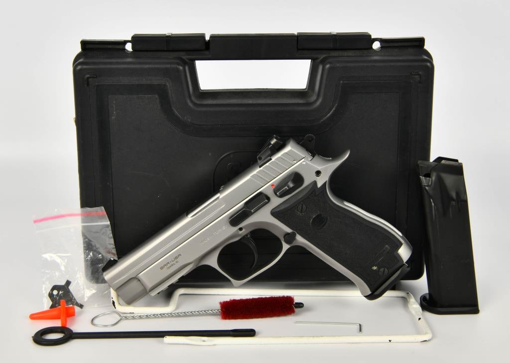 EAA SAR K2 45 Semi Auto Pistol .45 ACP: Up Next We Have a EAA SAR K2 45 Stainless Semi Auto Pistol Chambered in .45 ACP, it Comes With Two Magazines, Tools, and in the Factory Hardcase. Overall Appears in Excellent Like New Condition. More 