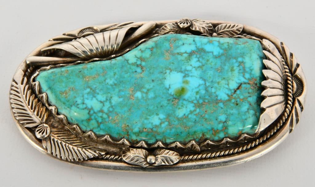 Large Size Old Pawn Turquoise Belt Buckle: Hello, vintage jewelry lovers! Up for auction is a striking large-size Old Pawn turquoise belt buckle, featuring a beautifully aged design that highlights its unique character. This handcrafted piece 