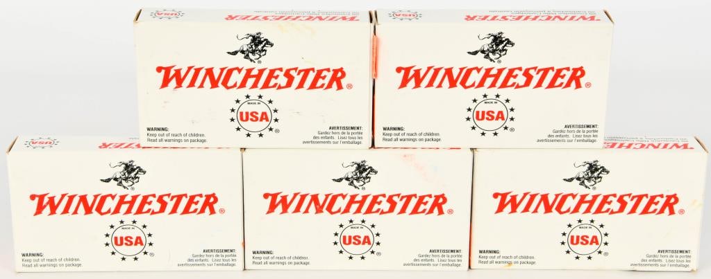 100 Rounds Of Winchester 5.56mm Ammunition: 55 Grain Full Metal Jacket Made In USA Ammo