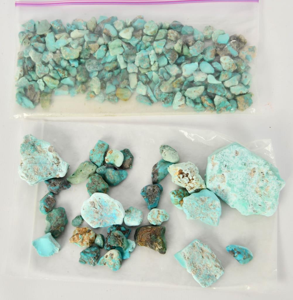 Lot of Various Size Rough Turquoise Rocks: Hello, turquoise lovers! Heres a fantastic lot of rough turquoise rocks in various sizes, showcasing beautiful natural blues and greens with intriguing matrix patterns. Ideal for artisans, collectors,