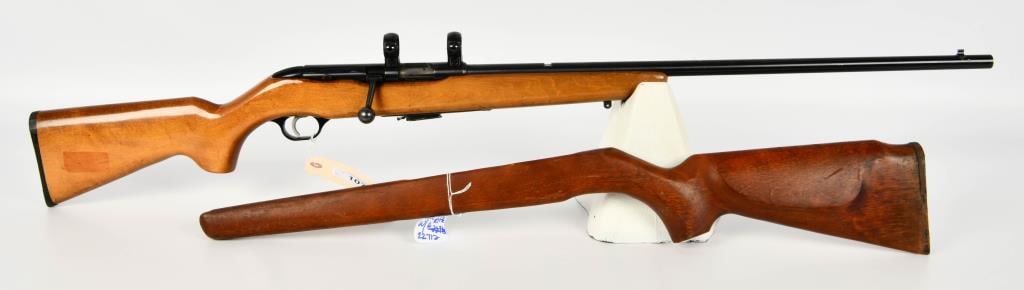 Mossberg Model 640KD Chuckster Bolt Rifle .22 Mag: Up Next We Have a Mossberg Model 640KD Chuckster Bolt Rifle Chambered in .22 WMR Magnum, It Comes With One Detachable Magazine and Topped With Rings, and Comes With an Additional Stock.