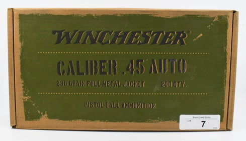 200 Rounds Of Winchester .45 ACP Ammunition