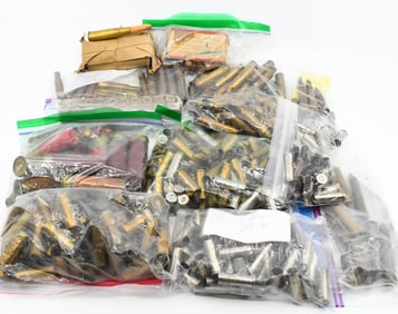 Large Lot of MISC Ammo & Empty Brass Casings