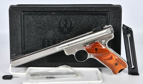 Stainless Ruger Competition Target Slabside Pistol