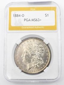Uncirculated PGA Graded Morgan Silver Dollar