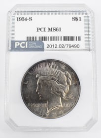 Uncirculated PCI Graded Morgan Silver Dollar Coin