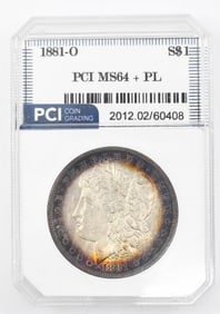 Uncirculated PCI Graded Morgan Silver Dollar Coin