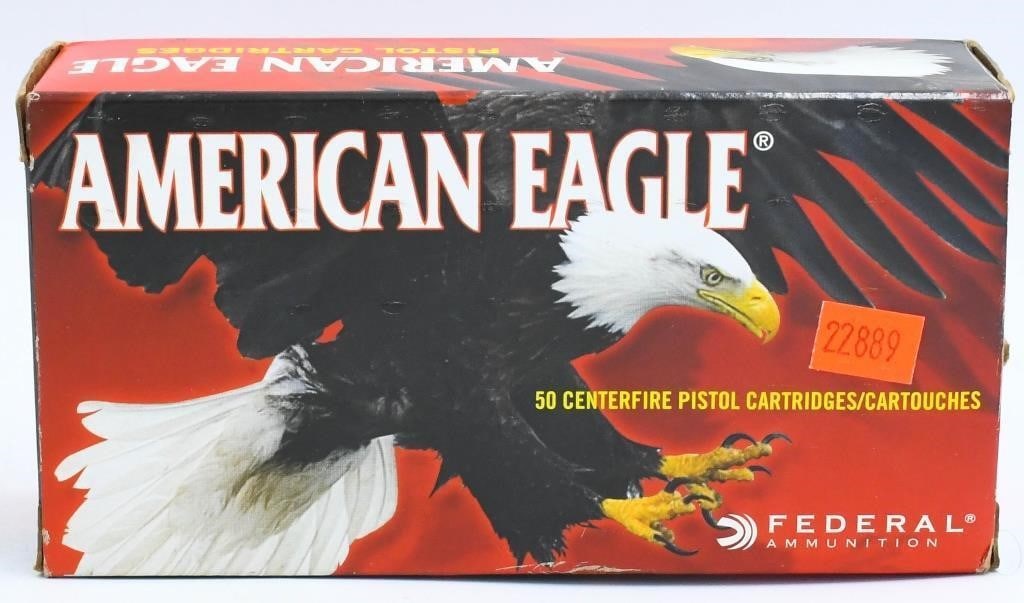 50 Rounds Of Federal American Eagle .45 Colt Ammo: 50 Rounds Of Federal American Eagle .45 Colt Ammo 50 Rounds JSP 225 Grain 860 Feet Per Second Federal knows you are passionate about your ammunition, which is why they are constantly researching, refi