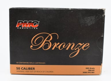 10 Rounds Of PMC .50 Caliber Ammunition
