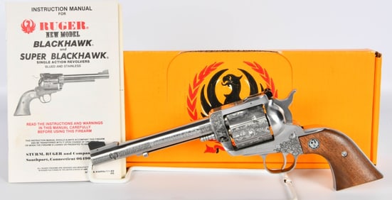 Engraved Ruger New Model Blackhawk .357 Magnum