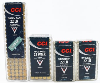 400 Rounds Of CCI .22 LR & .22 WMR Ammunition