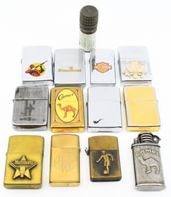 12 Various Style Collector Zippo Lighters