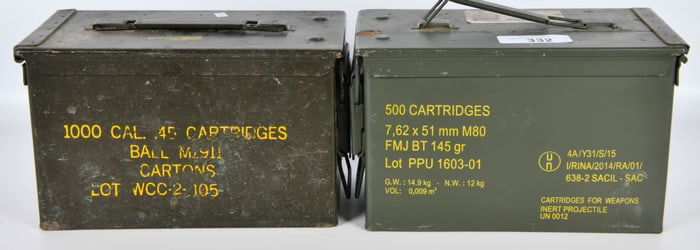 2 Heavy Duty Metal Ammo Cans