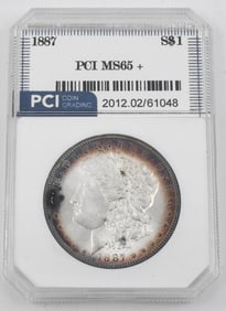 Uncirculated PCI Graded Morgan Silver Dollar Coin