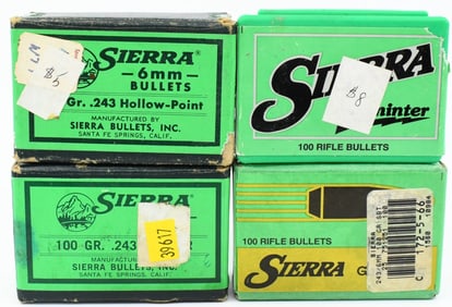 400 Count Of Sierra 6mm Reloading Bullet Tips